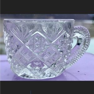 Vintage Mug Handled Patterned Glass Penny Candy Scoop